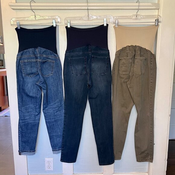 LED Maternity Jeans Bundle x3 Multi Size - Picture 2 of 11